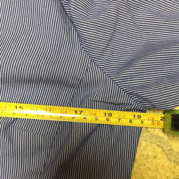 EUC Worthington blue and white pinstripe blouse - Picture 12 of 13